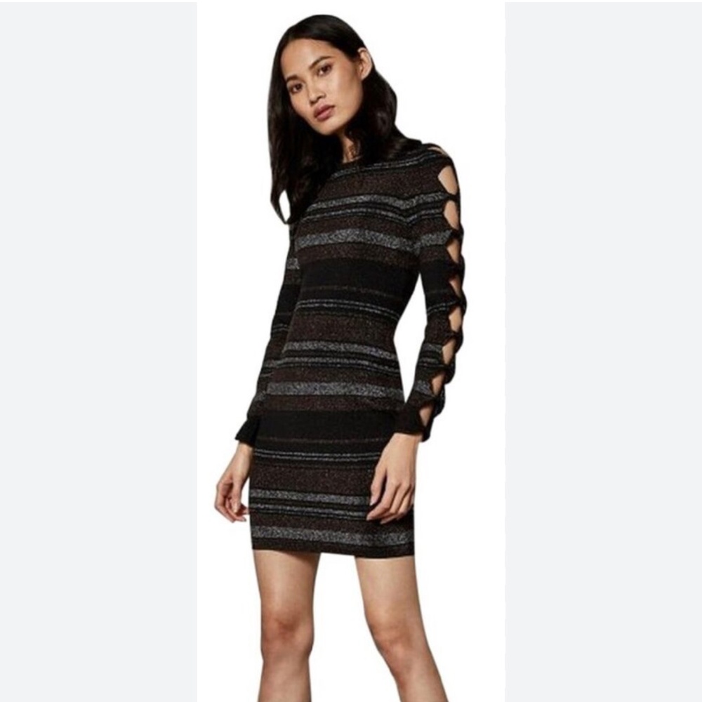 Ted Baker London Simona Metallic Stripe Bodycon dress